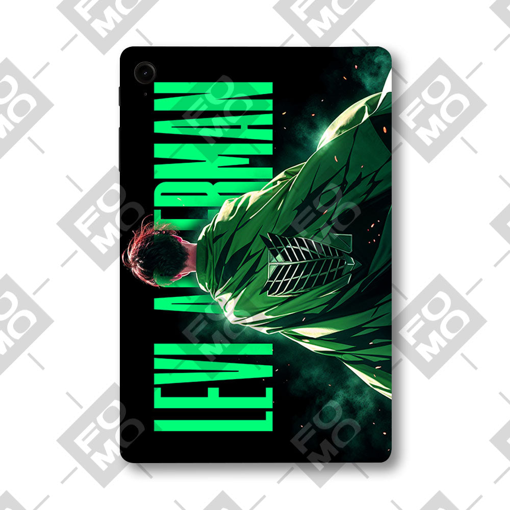 Samsung Galaxy Tab S9 Levi Wings of Freedom Anime 3D Tablet Skin