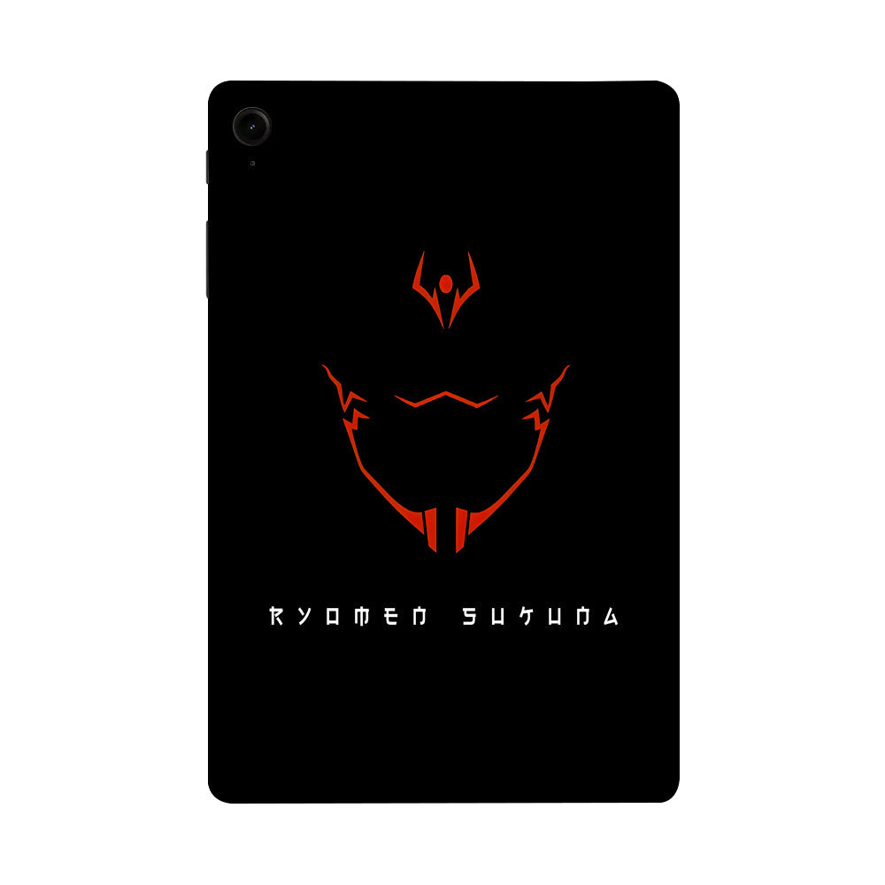 Samsung Galaxy Tab S9 Sukuna's Curse Mark in Red Anime Tablet Skins
