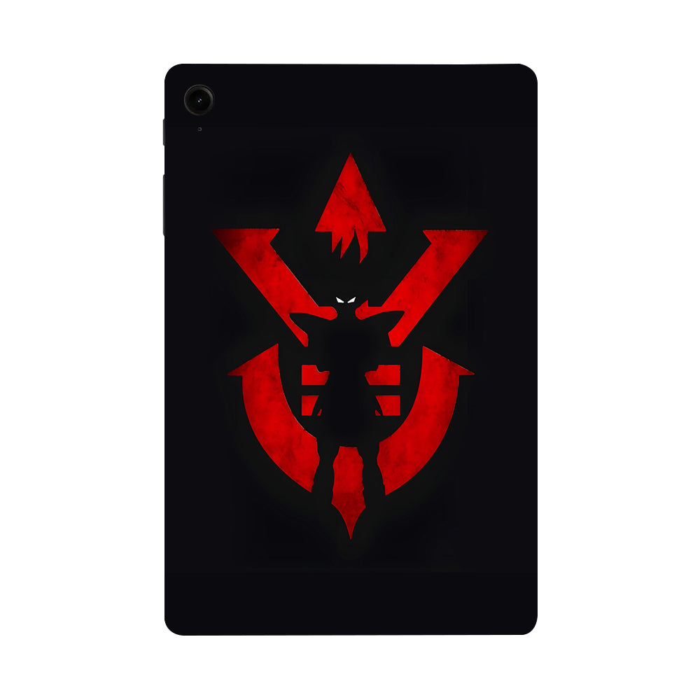 Samsung Galaxy Tab S9 Vegeta Silhouette in Red Anime Tablet Skins
