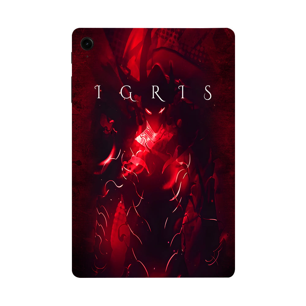Samsung Galaxy Tab S9 Blood Red Commander Igris Anime Tablet Skins