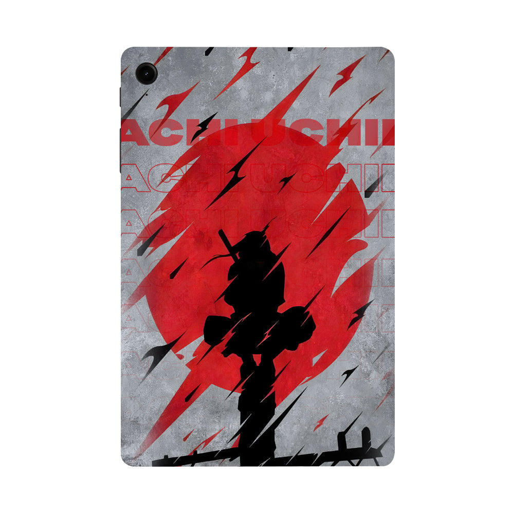 Samsung Galaxy Tab S9 Itachi Uchiha in Bold Red Anime Tablet Skins