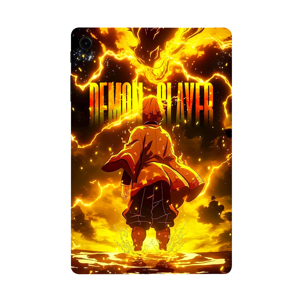 Samsung Galaxy Tab S9 Zenitsu Lightning Strike Anime Tablet Skins
