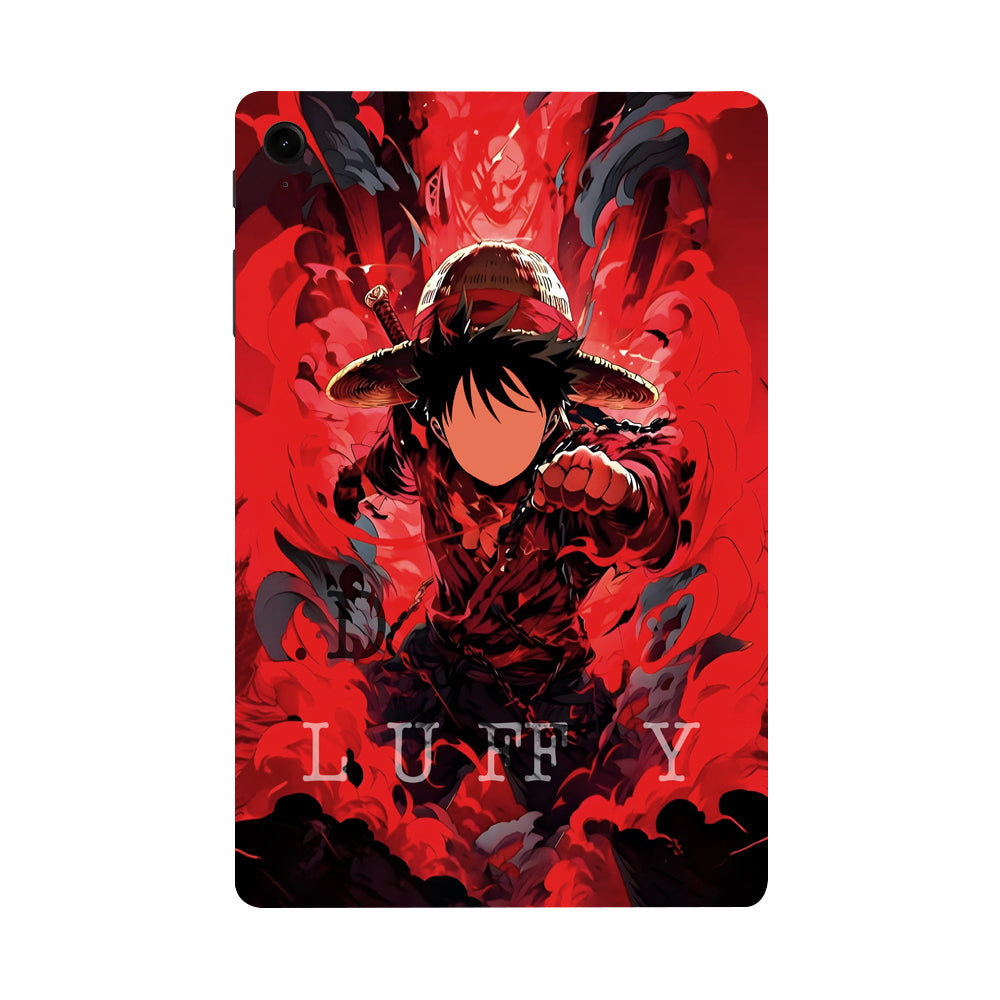Samsung Galaxy Tab S9 FE Gear Fifth Luffy in Red Anime Tablet Skins
