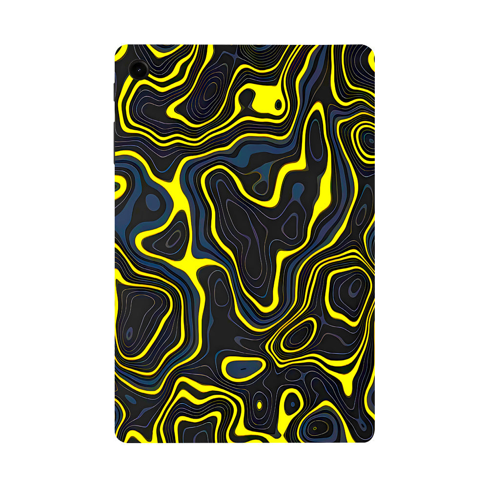 Samsung Galaxy Tab S9 Neon Lava Contours Tablet Skins