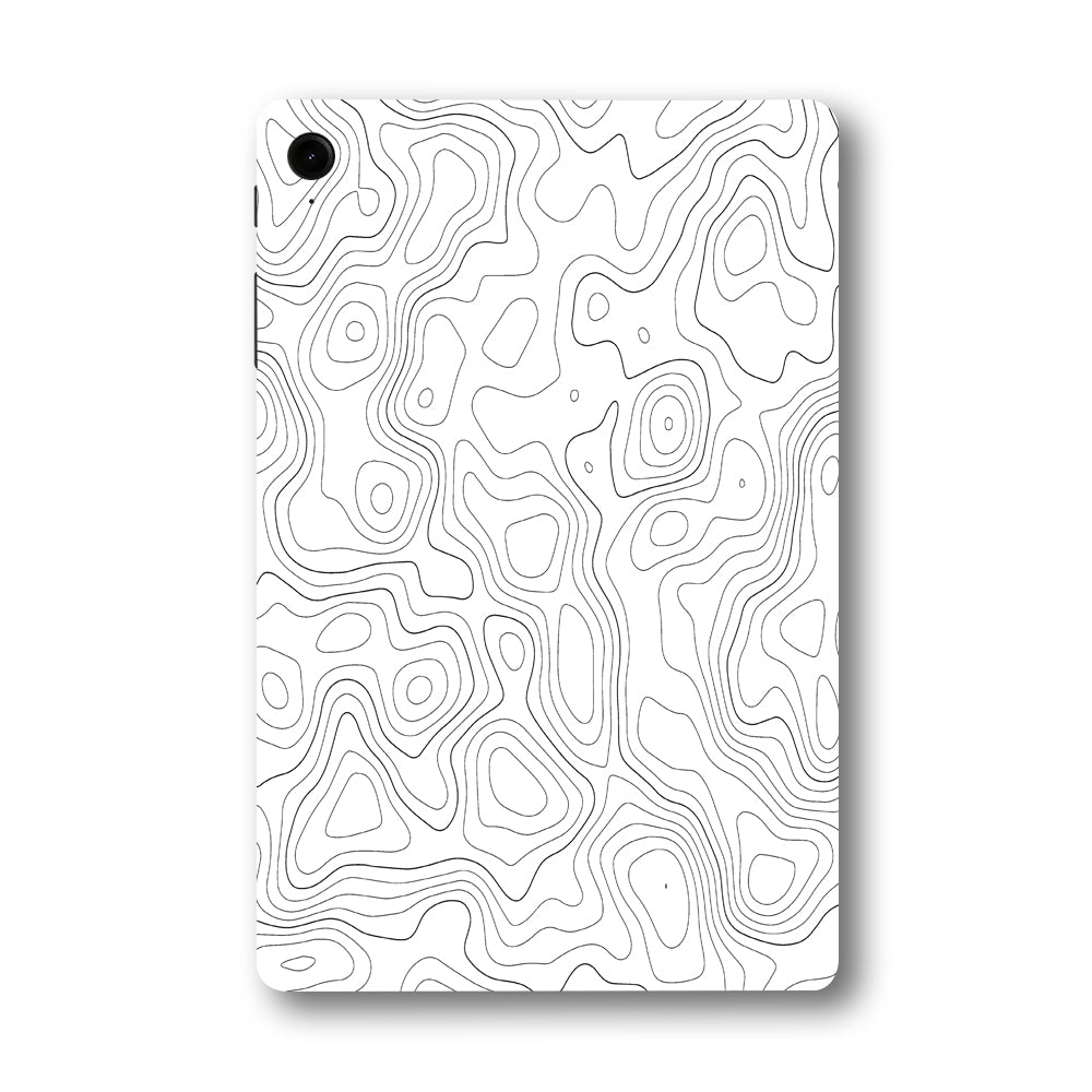 Samsung Galaxy Tab S9 White Contour Design Tablet Skins