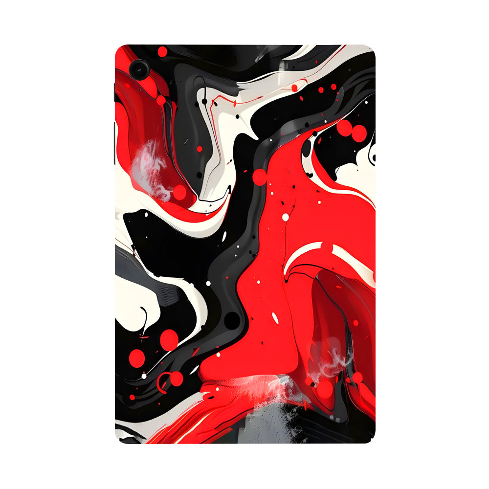 Samsung Galaxy Tab S9 Scarlet and White Motion Tablet Skins