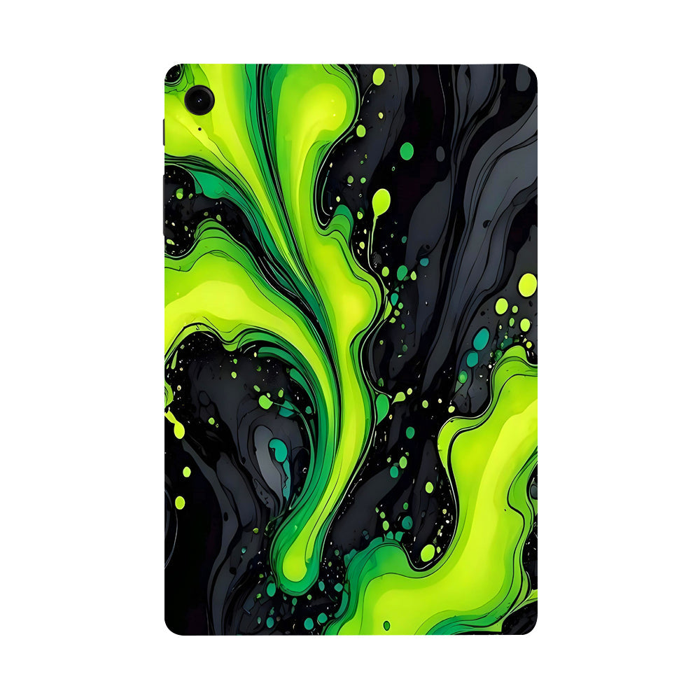 Samsung Galaxy Tab S9 Electric Lime Ripple Tablet Skins