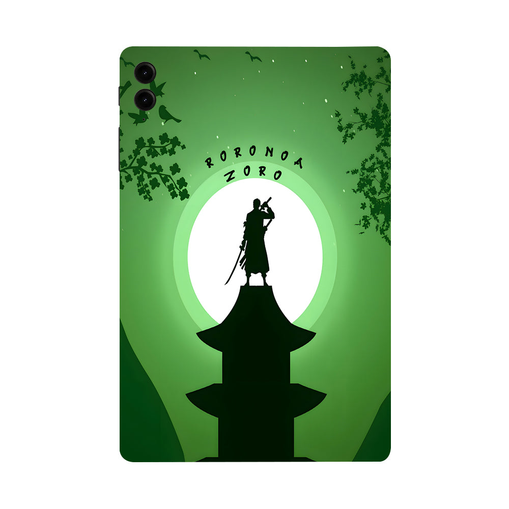 Samsung Galaxy Tab S9 FE Plus Roronoa Zoro Silhouette Anime Tablet Skins