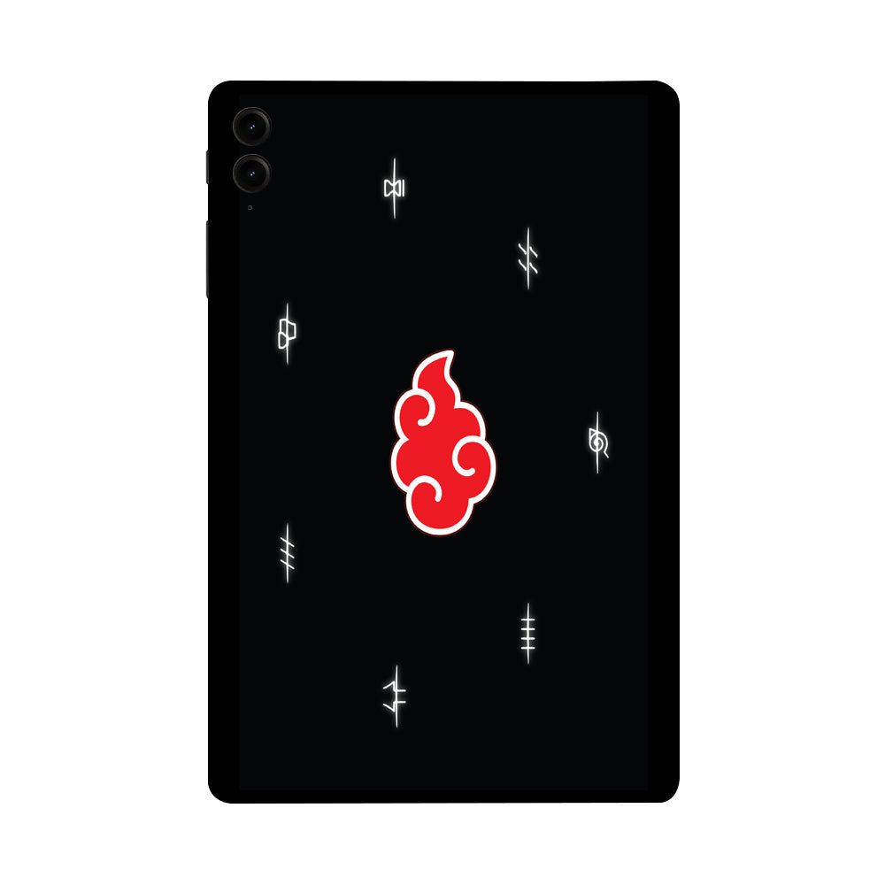Samsung Galaxy Tab S9 FE Plus Akatsuki Logo Naruto Anime Tablet Skins