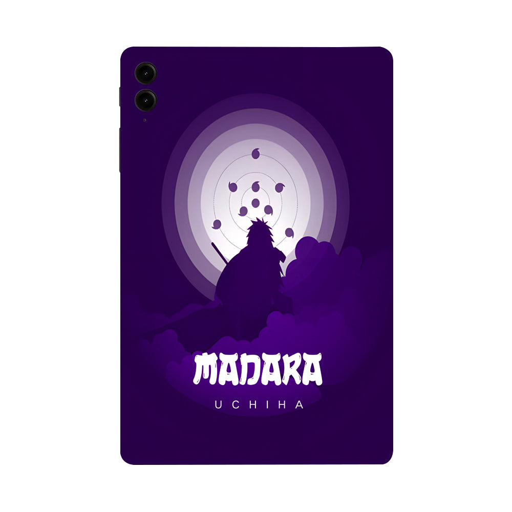 Samsung Galaxy Tab S9 FE Plus Uchiha Madara in Violet Silhouette Anime Tablet Skins