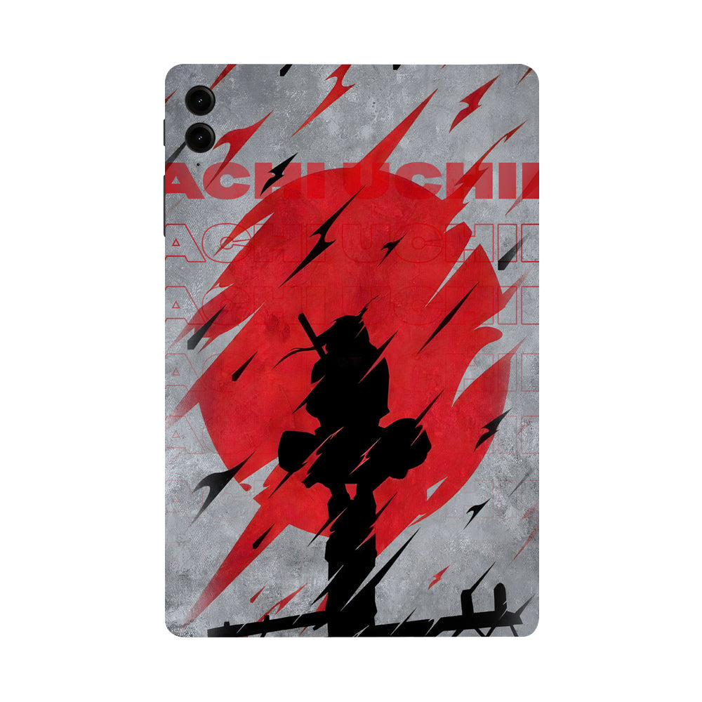 Samsung Galaxy Tab S9 FE Plus Itachi Uchiha in Bold Red Anime Tablet Skins