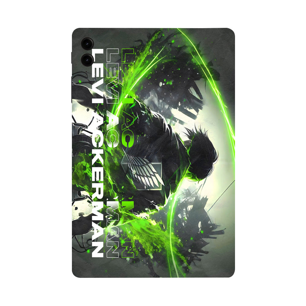Samsung Galaxy Tab S9 FE Plus Levi Battle Fury Anime Tablet Skins