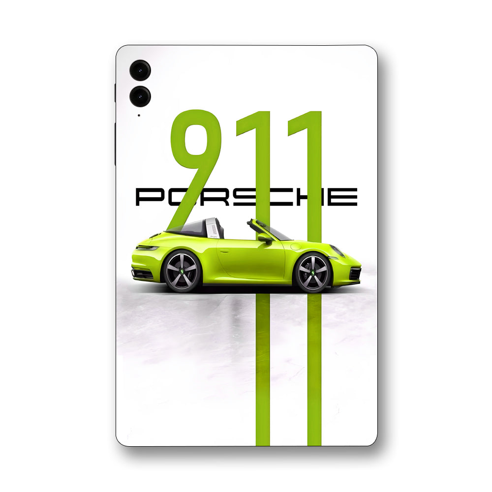 Samsung Galaxy Tab S9 FE Plus Lime Porsche 911 Cars & Bikes Tablet Skins
