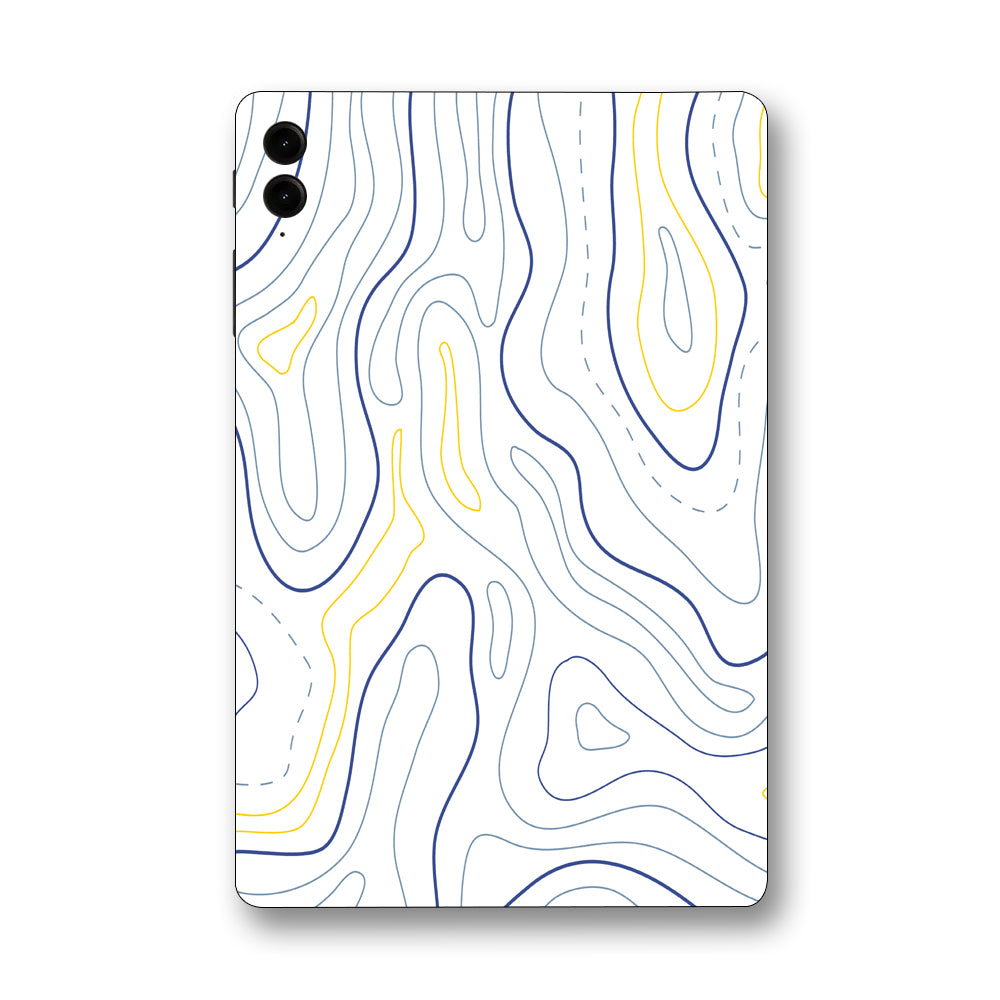 Samsung Galaxy Tab S9 FE Plus Minimalist Colorful Contours Tablet Skins