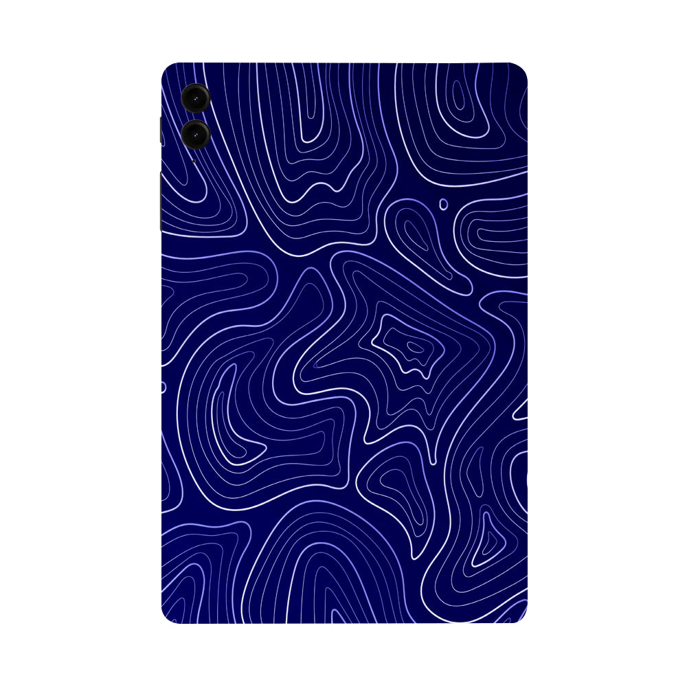 Samsung Galaxy Tab S9 FE Plus Deep Blue Contour Tablet Skins