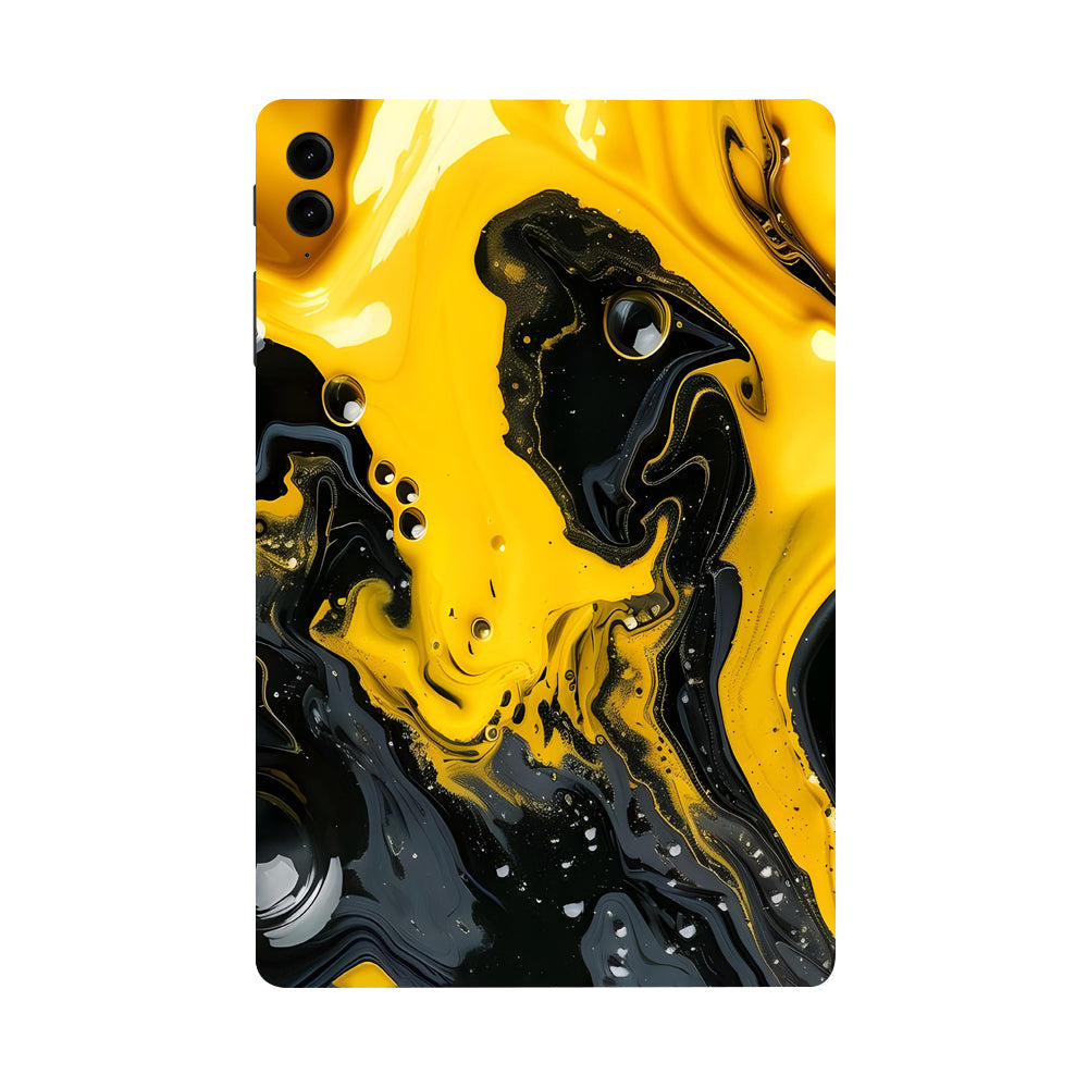Samsung Galaxy Tab S9 FE Plus Golden Liquid Tablet Skins