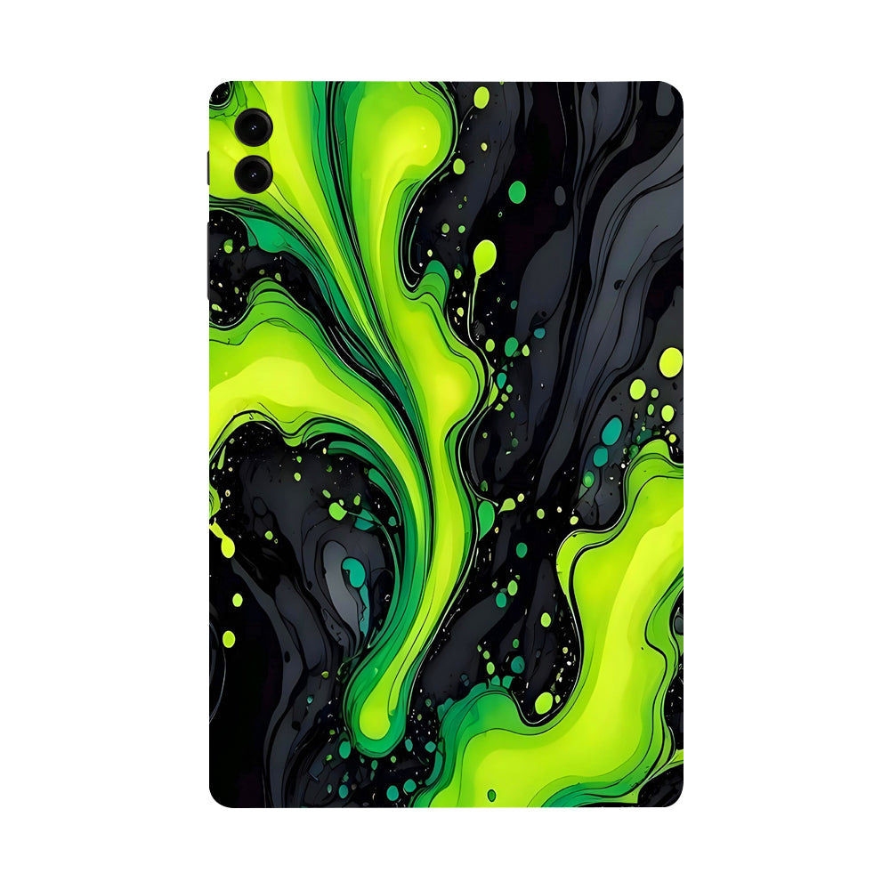 Samsung Galaxy Tab S9 FE Plus Electric Lime Ripple Tablet Skins