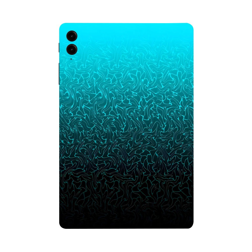 Samsung Galaxy Tab S9 FE Plus Cyan Blue to Black Gradient Tablet Skins