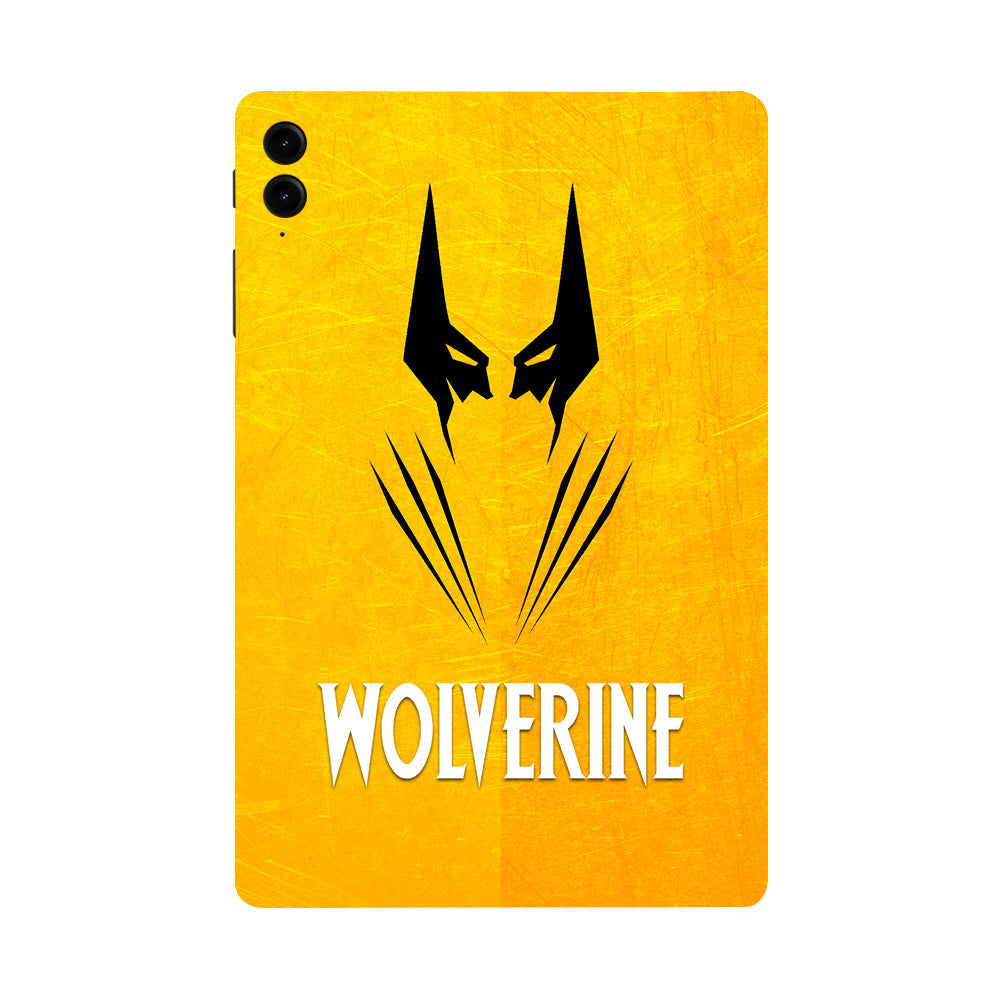 Samsung Galaxy Tab S9 FE Plus Wolverine with Yellow Background Movies Tablet Skins
