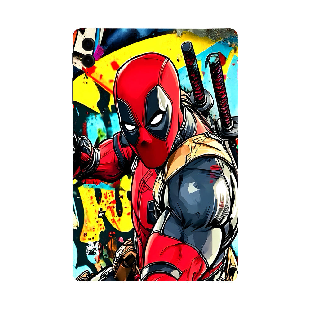 Samsung Galaxy Tab S9 FE Plus Deadpool Graffiti Style Movies Tablet Skins