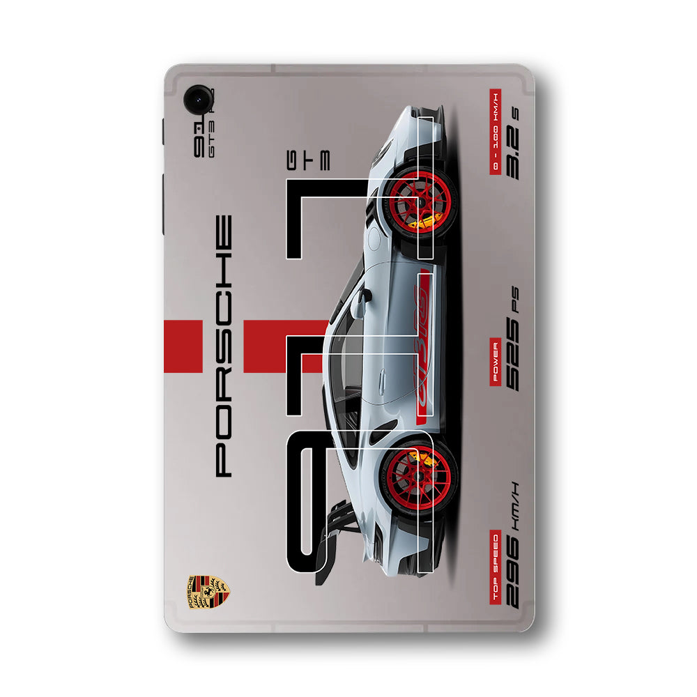 Samsung Galaxy Tab S9 FE Transparent Porsche 911 GT3 RS Cars & Bikes Tablet Skins