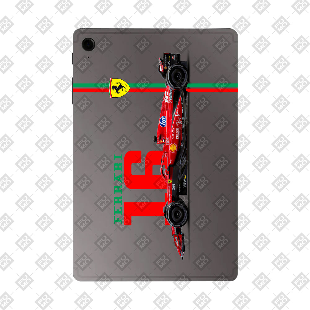 Samsung Galaxy Tab S9 Transparent Ferrari Flame Tablet Skin