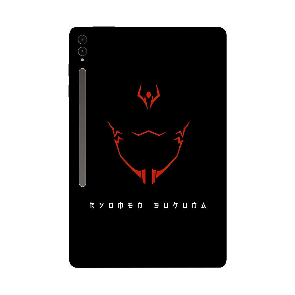 Samsung Galaxy Tab S9 Ultra 5G Sukuna's Curse Mark in Red Anime Tablet Skins