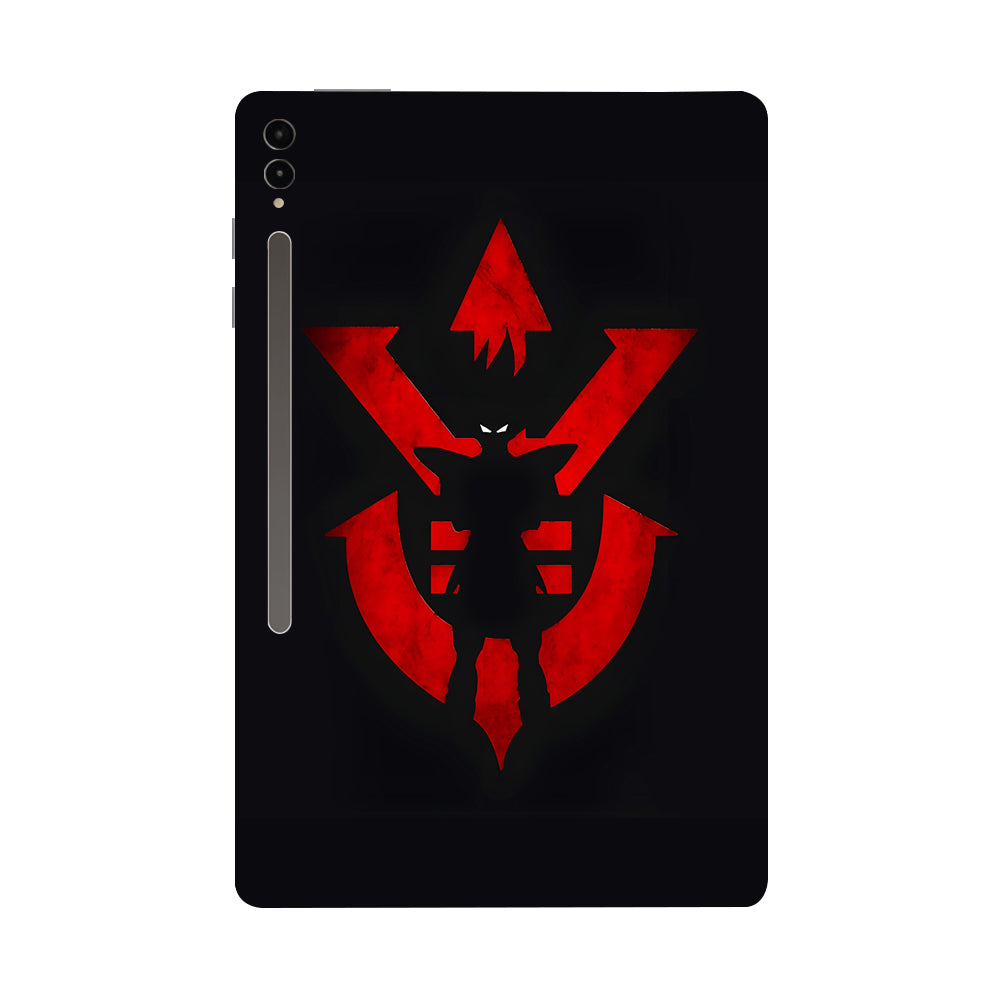 Samsung Galaxy Tab S9 Ultra 5G Vegeta Silhouette in Red Anime Tablet Skins