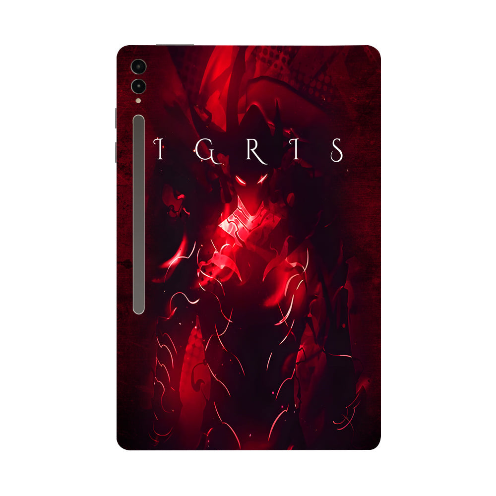 Samsung Galaxy Tab S9 Ultra 5G Blood Red Commander Igris Anime Tablet Skins