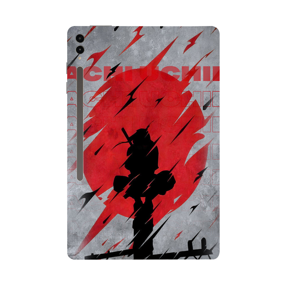 Samsung Galaxy Tab S9 Ultra 5G Itachi Uchiha in Bold Red Anime Tablet Skins