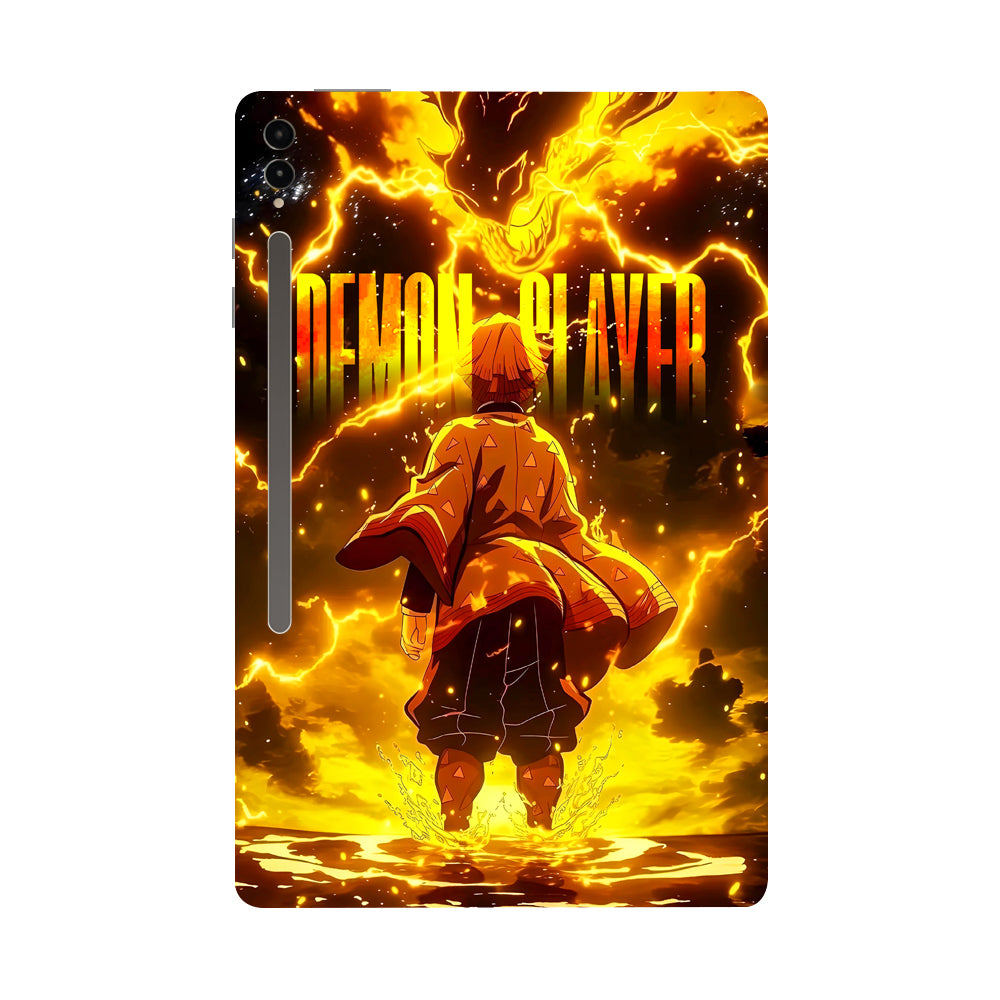Samsung Galaxy Tab S9 Ultra 5G Zenitsu Lightning Strike Anime Tablet Skins