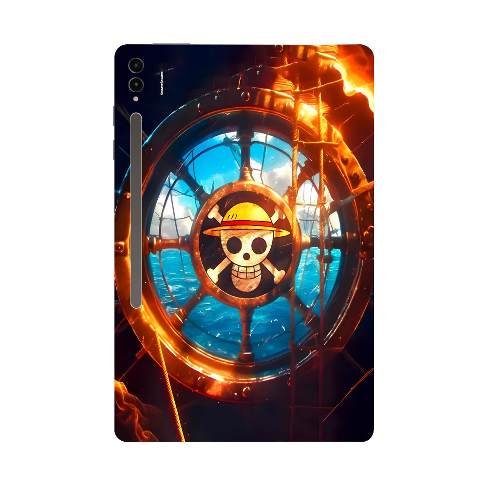 Samsung Galaxy Tab S9 Ultra 5G Straw Hat Ship Wheel Anime Tablet Skins