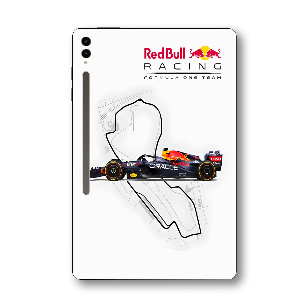 Samsung Galaxy Tab S9 Ultra 5G Red Bull Racing in Action Cars & Bikes Tablet Skins
