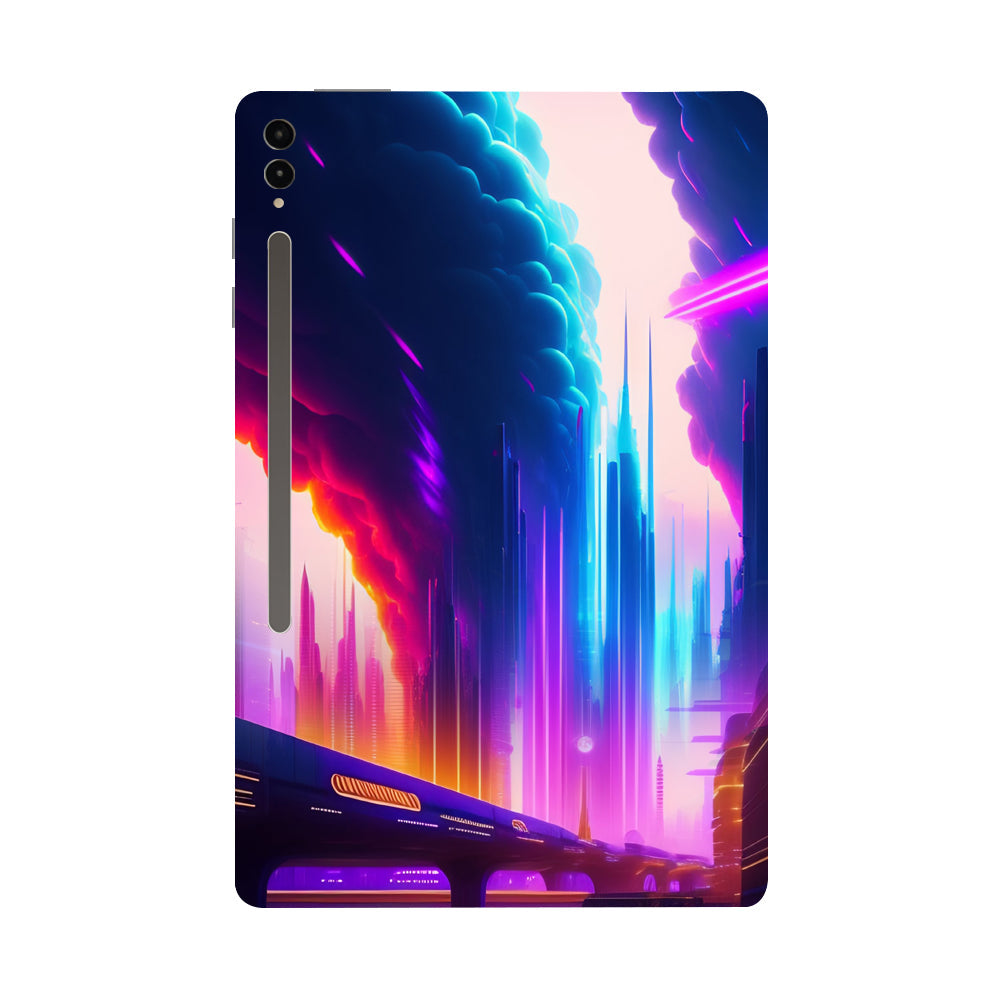 Samsung Galaxy Tab S9 Ultra 5G Neon City Tablet Skins