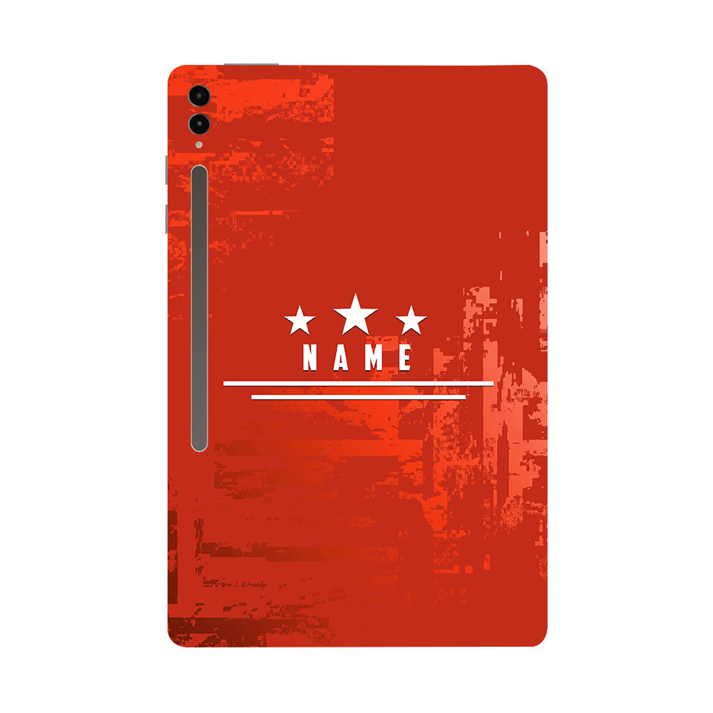 Samsung Galaxy Tab S9 Ultra 5G Star Red with Name Tablet Skins