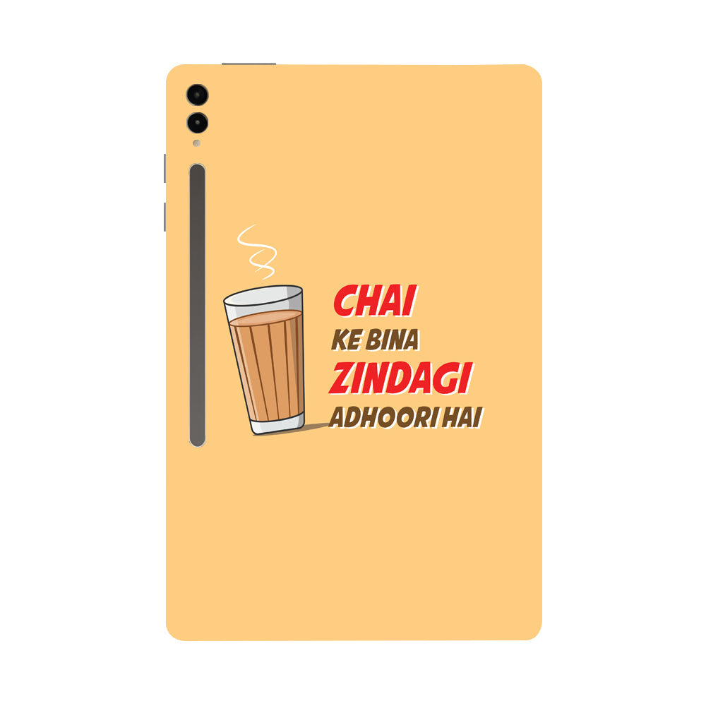 Samsung Galaxy Tab S9 Ultra 5G Chai Ke Bina Zindagi Adhoori Hai Tablet Skins