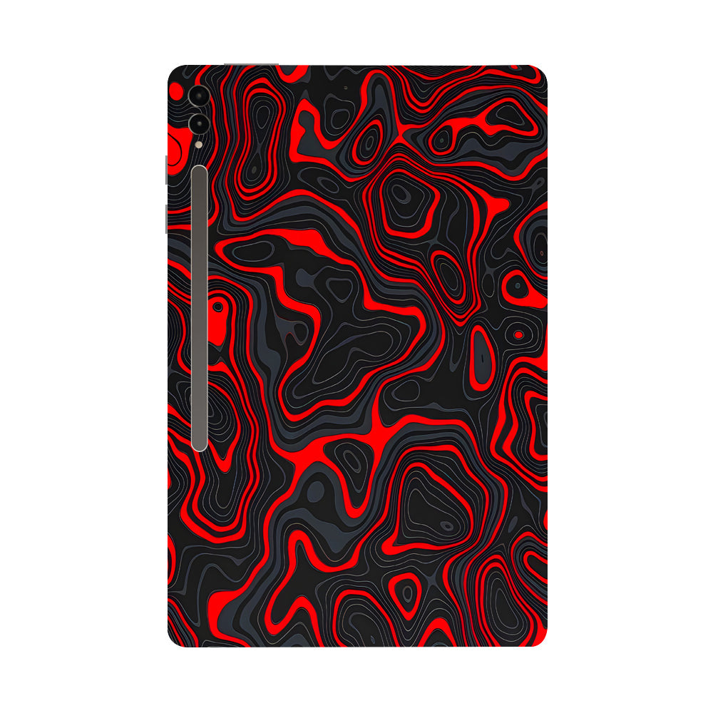 Samsung Galaxy Tab S9 Ultra 5G Crimson Waves Tablet Skins