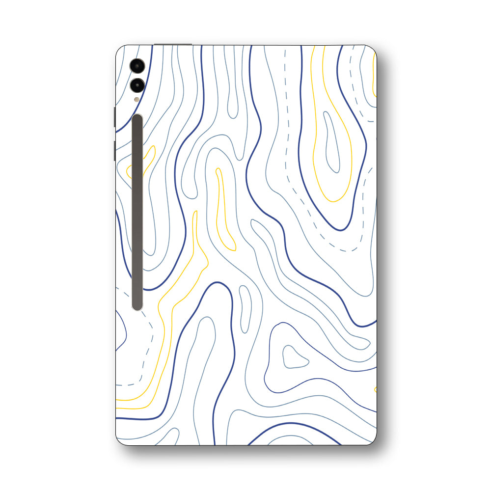 Samsung Galaxy Tab S9 Ultra 5G Minimalist Colorful Contours Tablet Skins