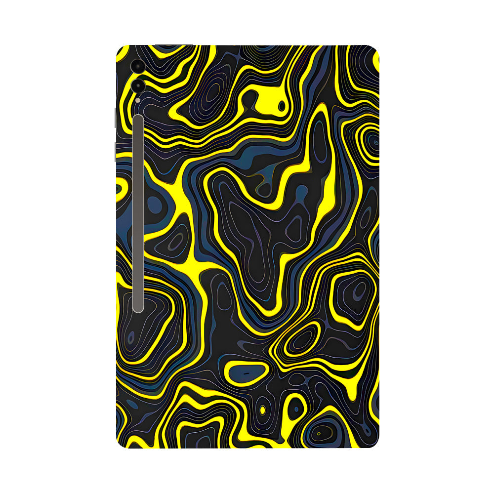 Samsung Galaxy Tab S9 Ultra 5G Neon Lava Contours Tablet Skins