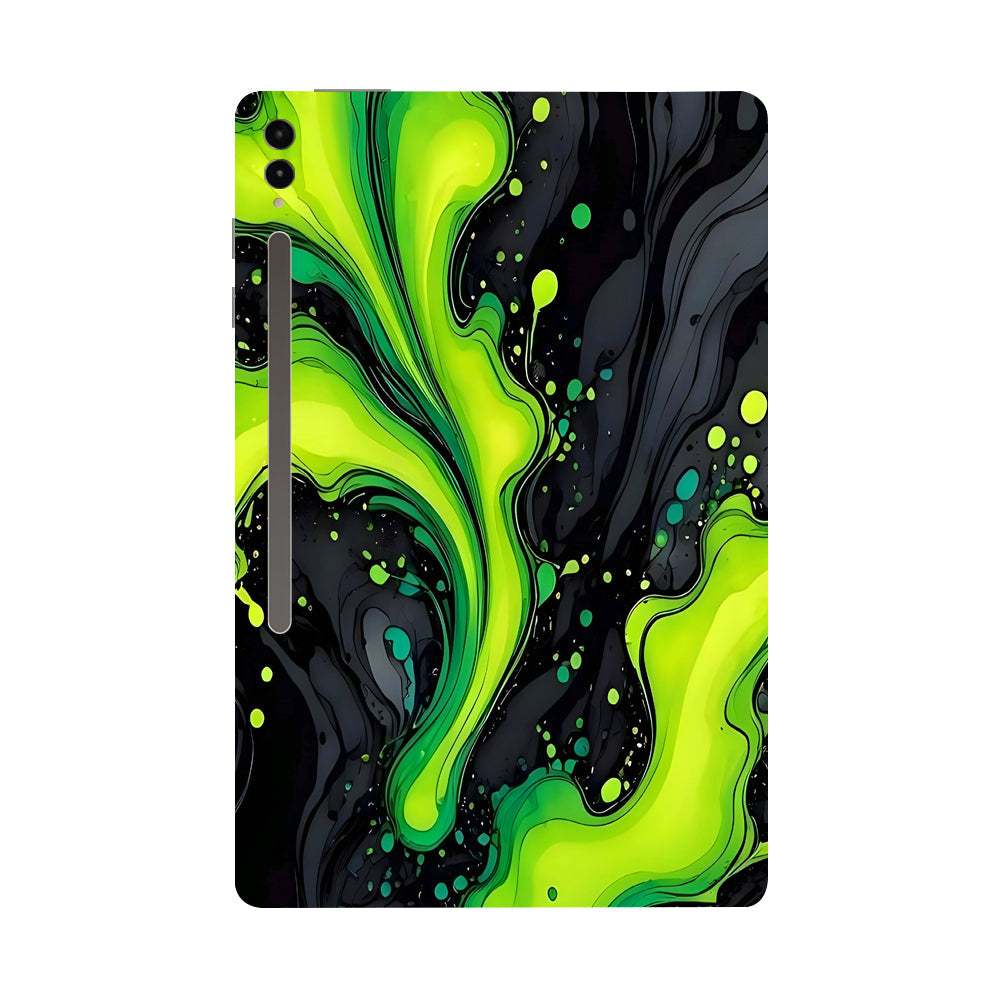 Samsung Galaxy Tab S9 Ultra 5G Electric Lime Ripple Tablet Skins