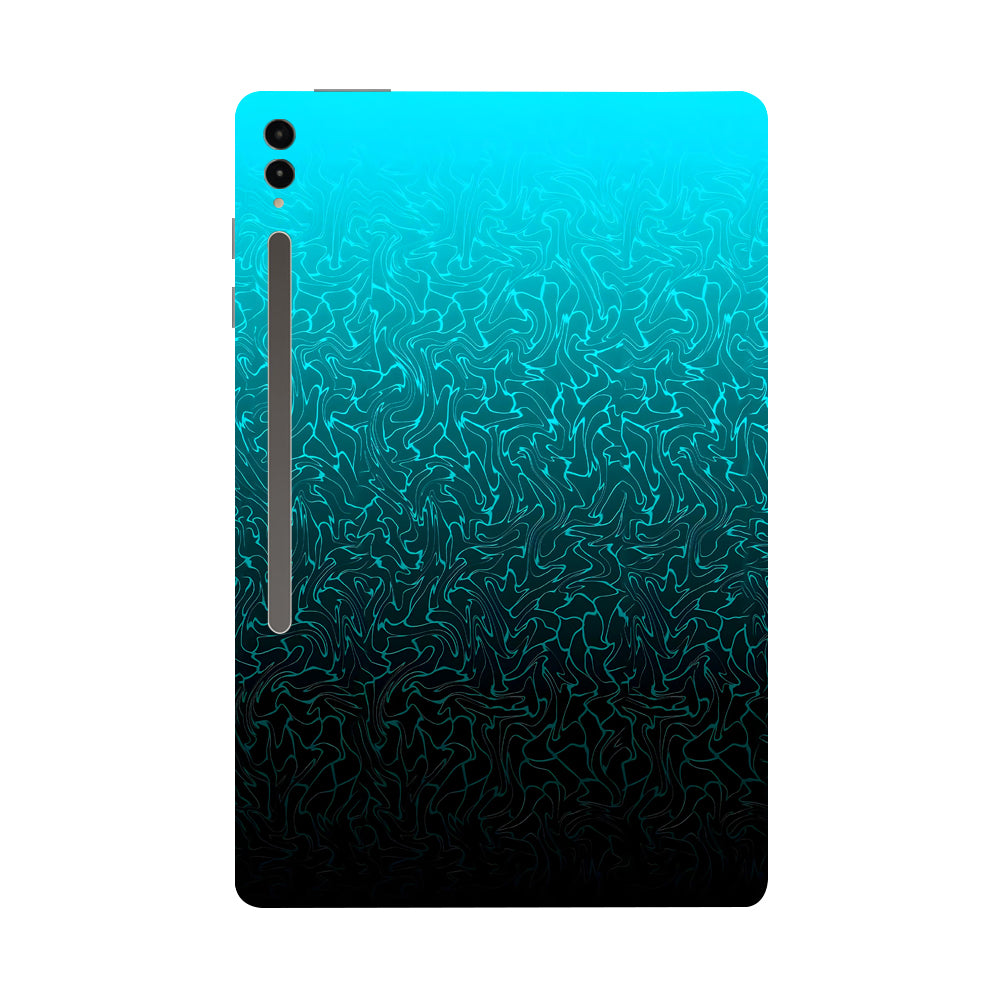 Samsung Galaxy Tab S9 Ultra 5G Cyan Blue to Black Gradient Tablet Skins