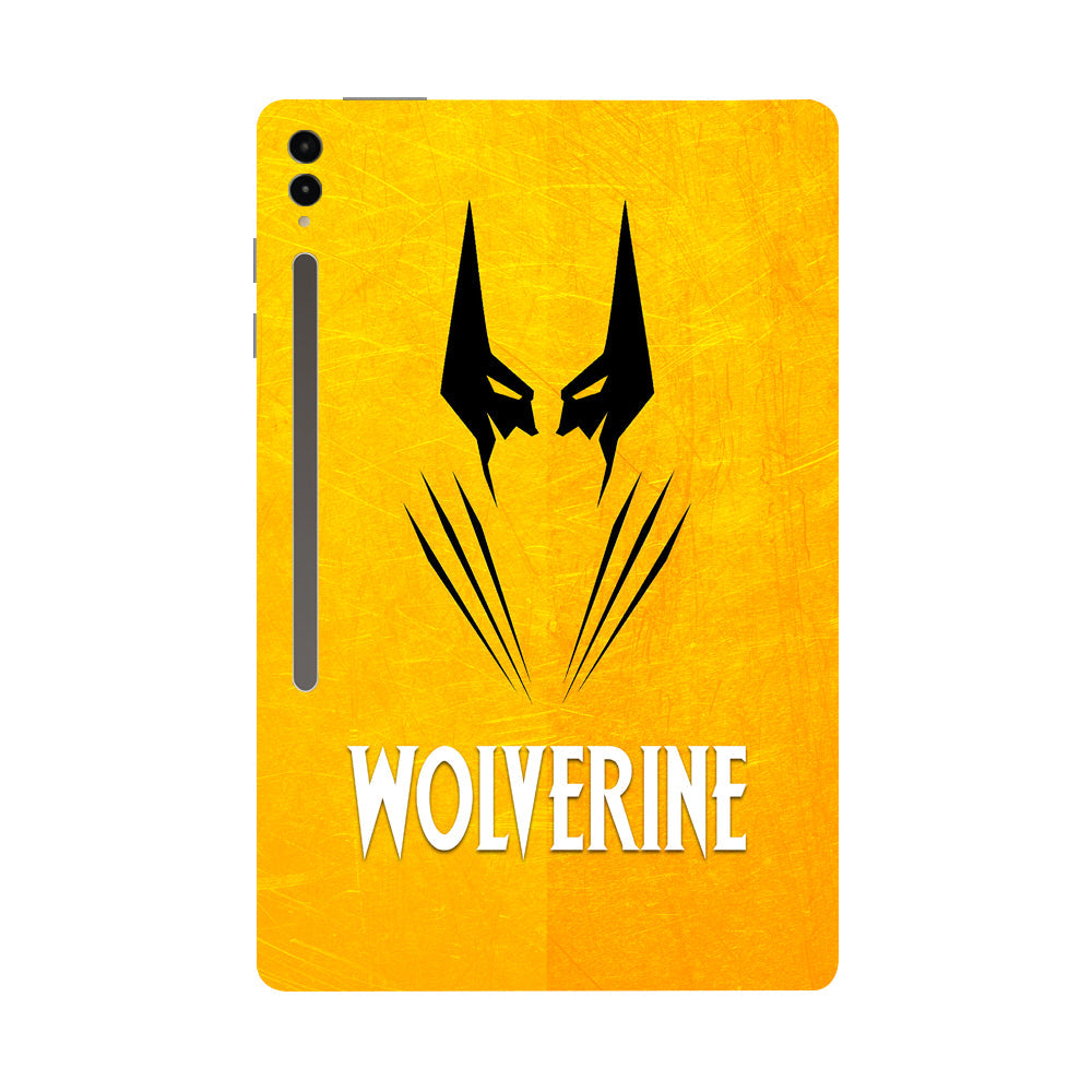Samsung Galaxy Tab S9 Ultra 5G Wolverine with Yellow Background Movies Tablet Skins