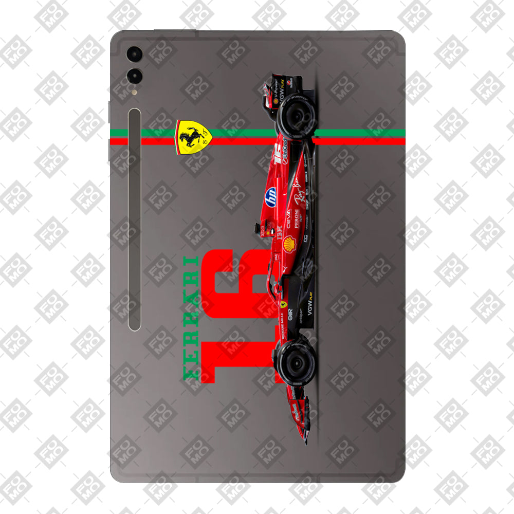 Samsung Galaxy Tab S9 Ultra 5G Transparent Ferrari Flame Tablet Skin