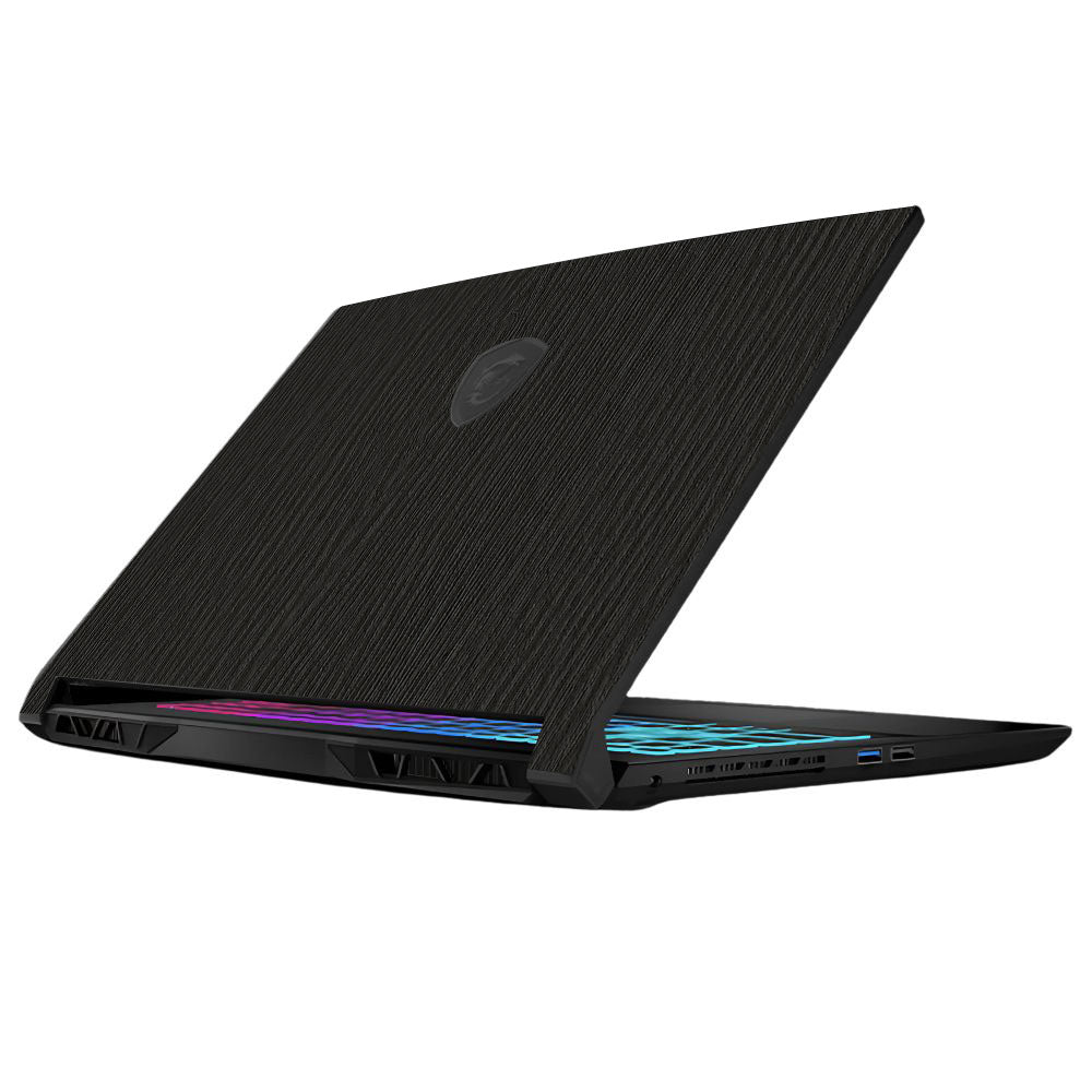 Textured Black Wood MSI Katana 15 B13V Laptop Skin