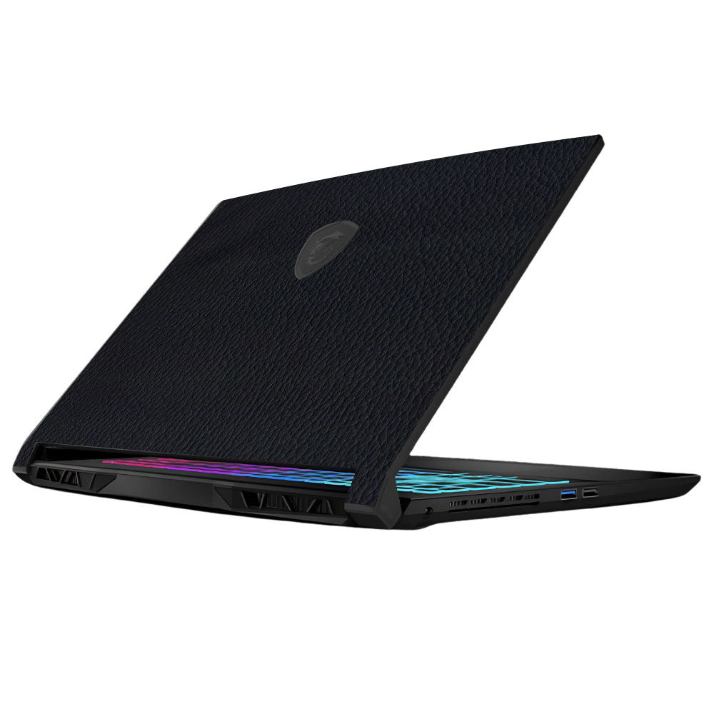 Textured Black Leather MSI Katana 15 B13V Laptop Skin