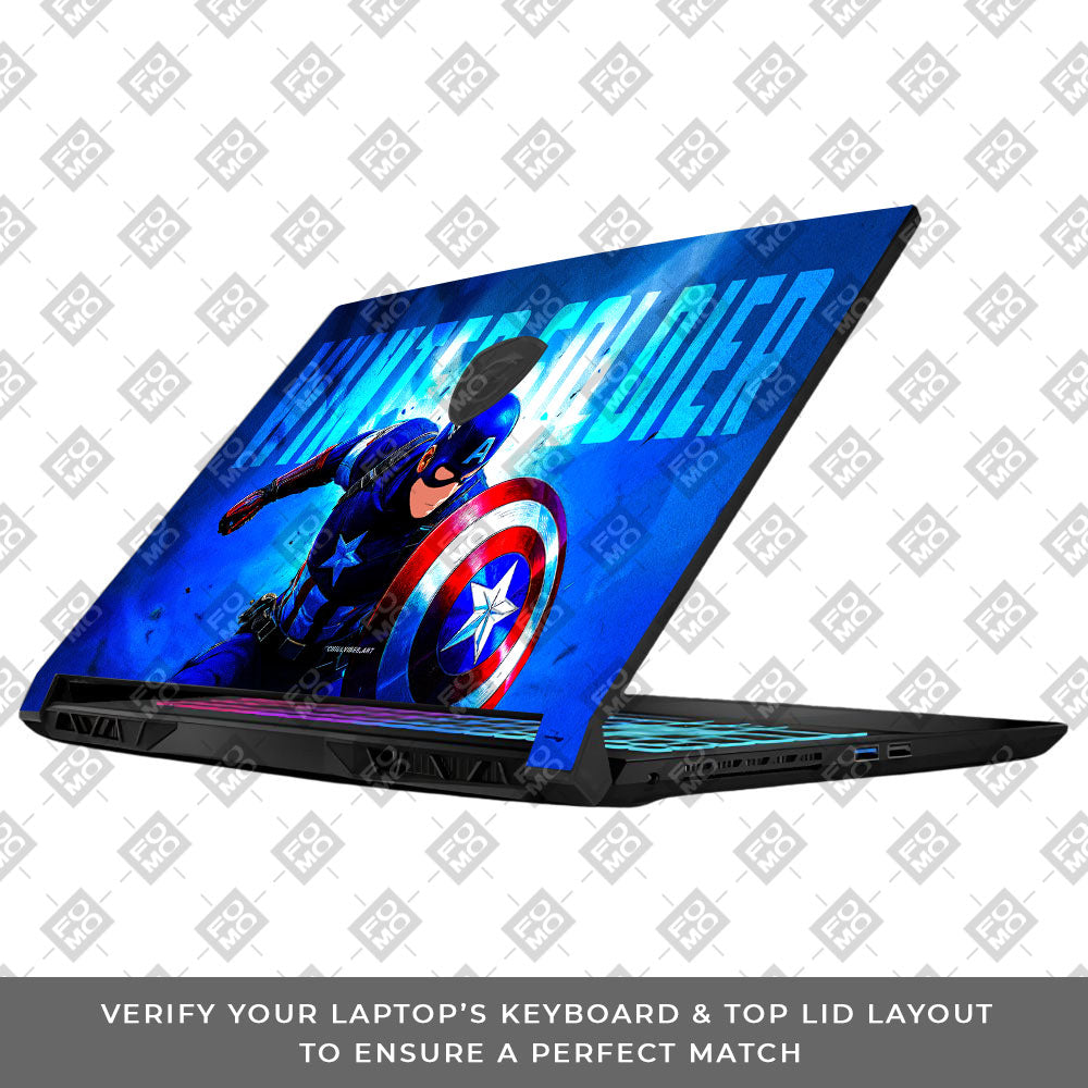 Shield of Justice Captain America MSI Katana 15 B13V Laptop Skin