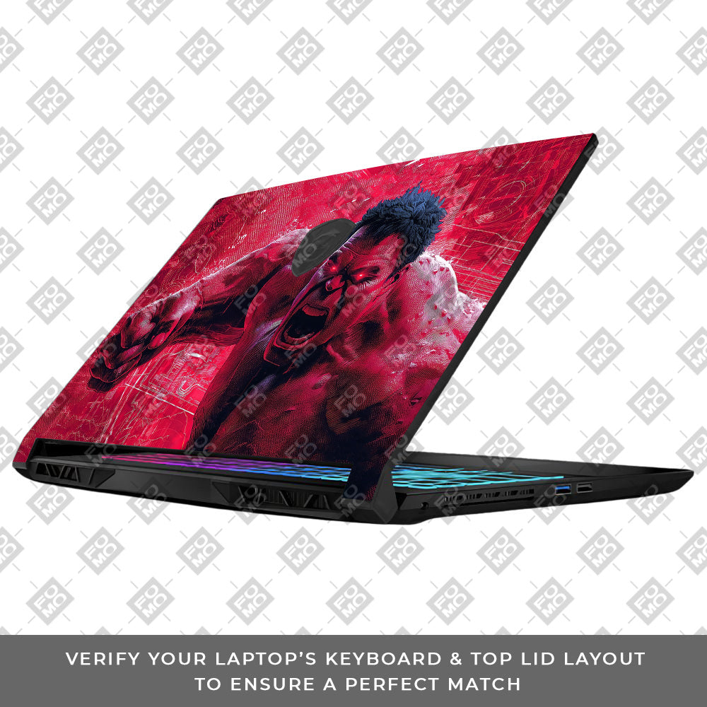 Gamma Rage Red Hulk MSI Katana 15 B13V Laptop Skin