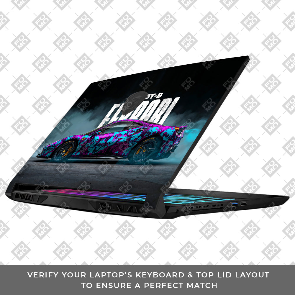 Psycho Drive Ferrari 488 MSI Katana 15 B13V Laptop Skin