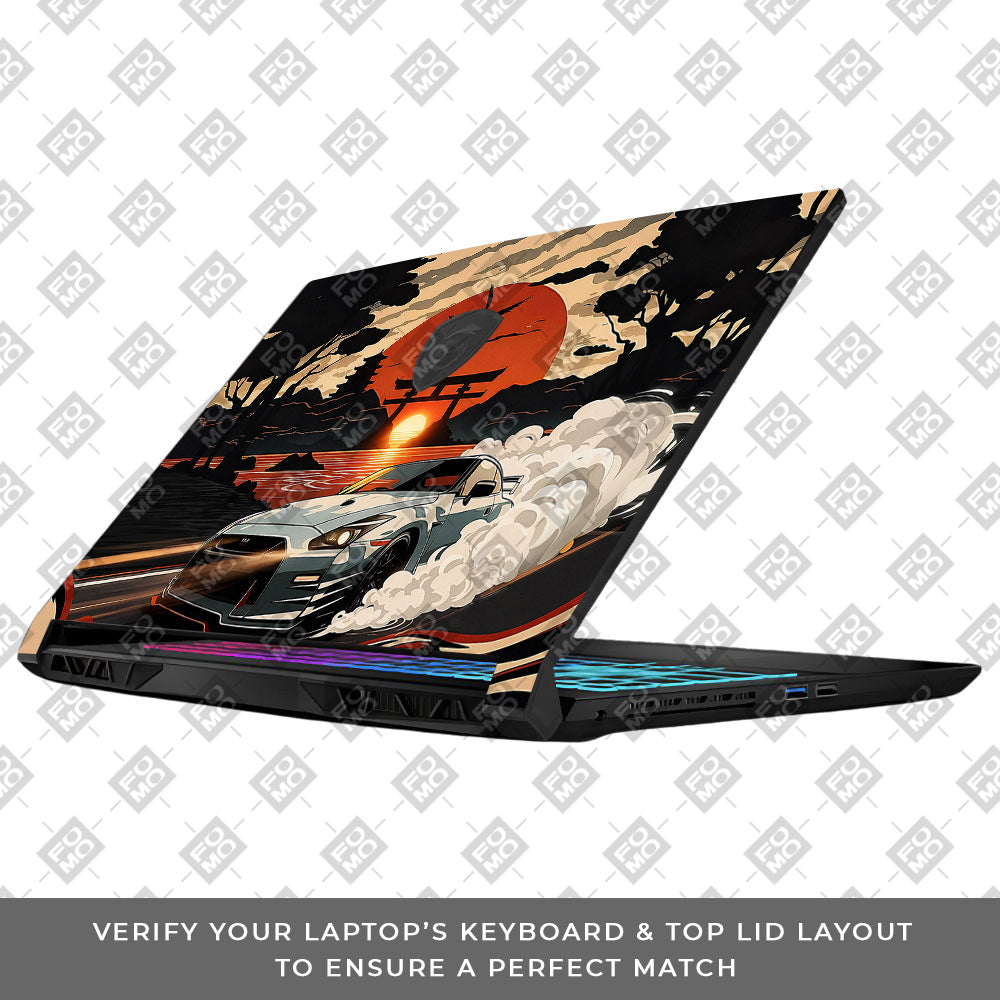 Samurai Rising Sun GTR MSI Katana 15 B13V Laptop Skin