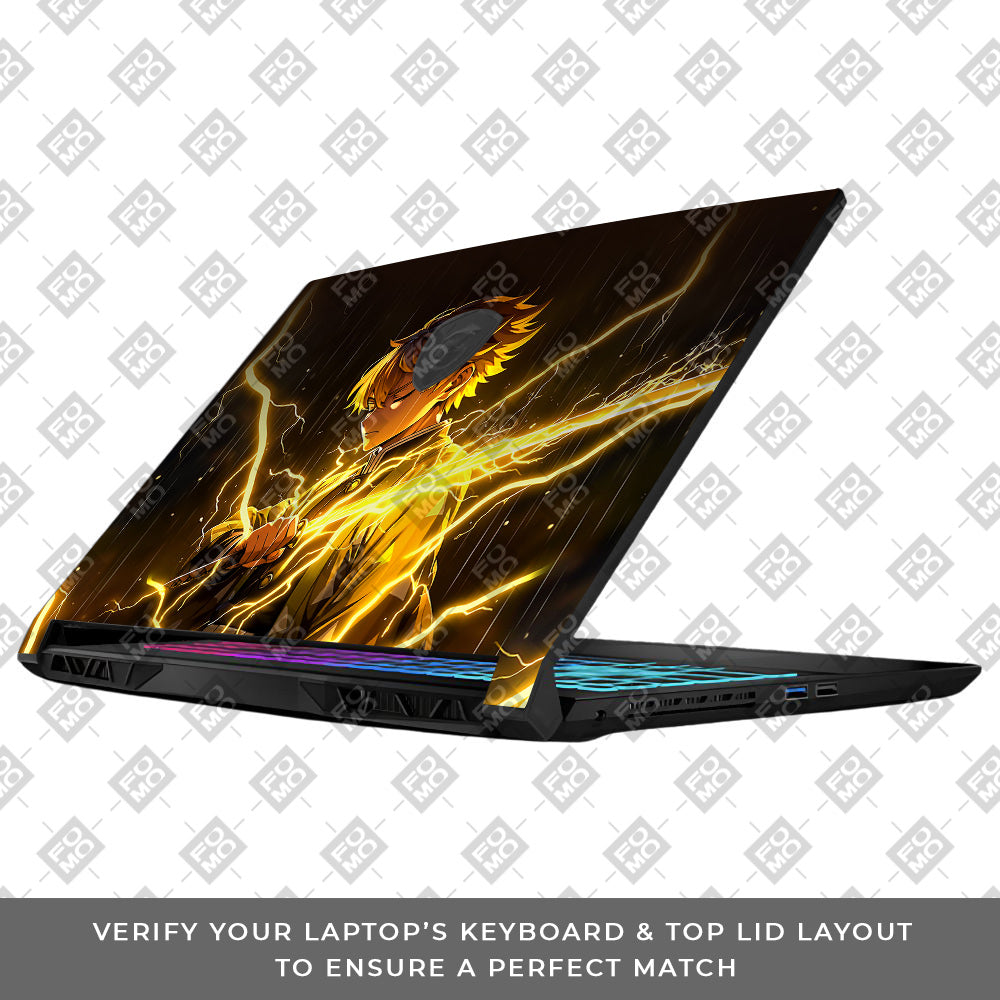 Thunder Soul Lightning Zenitsu MSI Katana 15 B13V 3D Laptop Skin